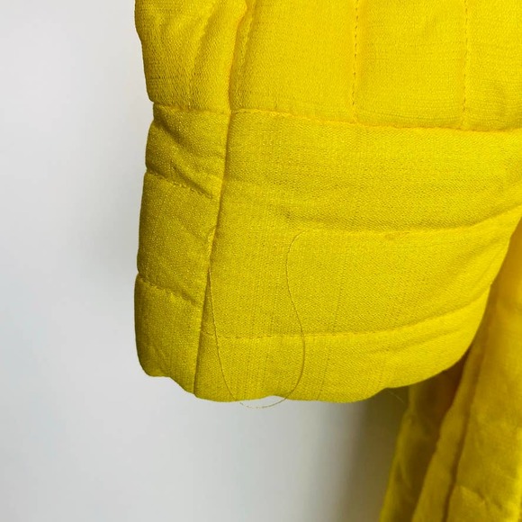 SEARS Yellow Quilted Housecoat Robe M VINTAGE - Picture 7 of 10